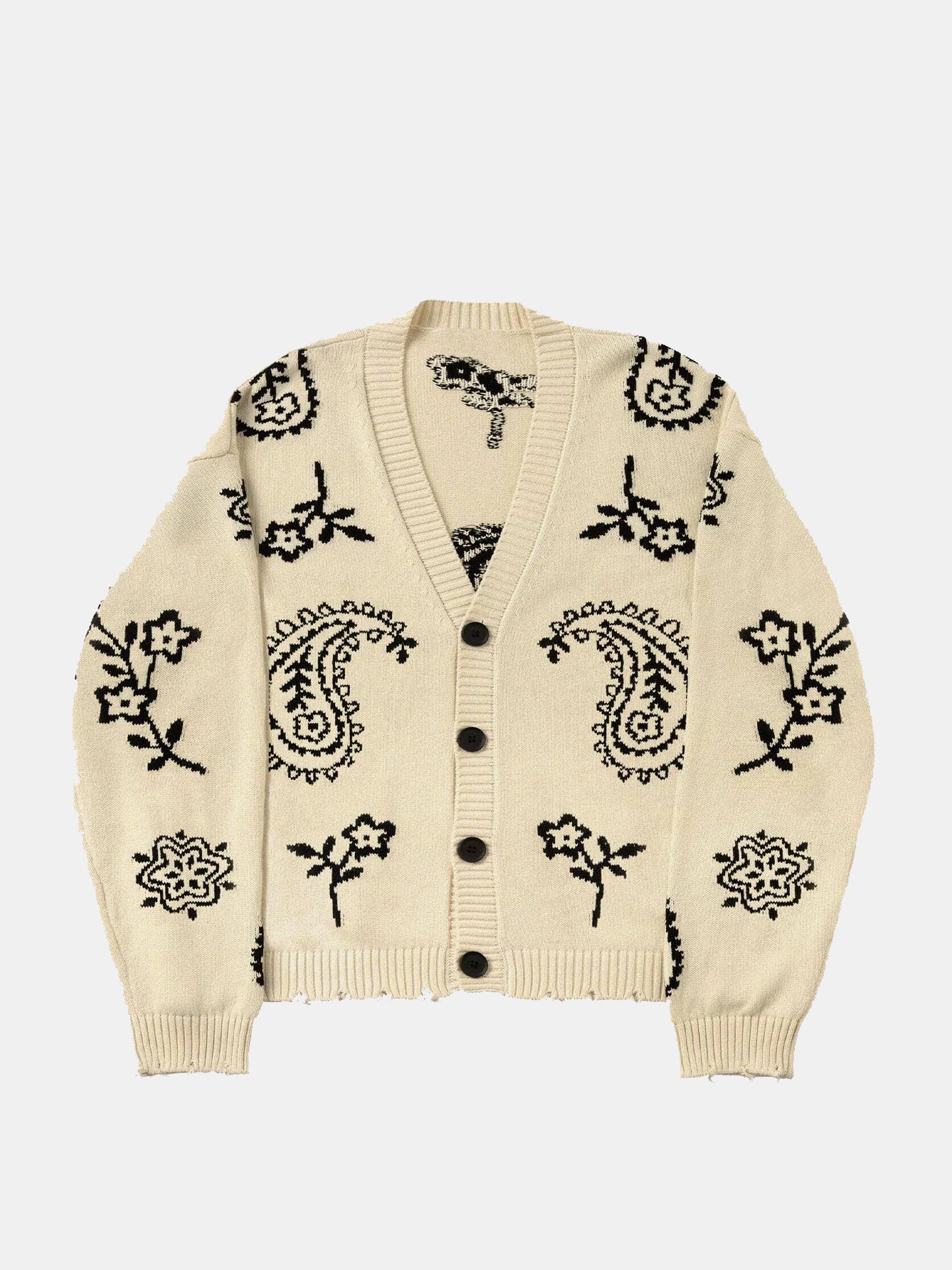 Knit Paisley Cardigan