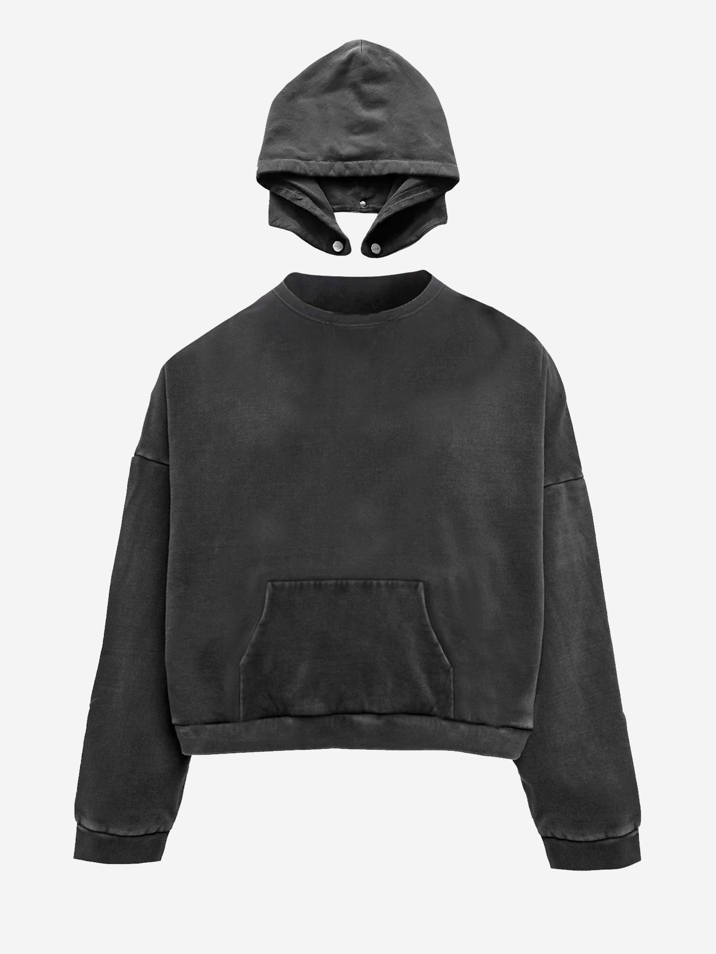 Detachable Hood Crewneck