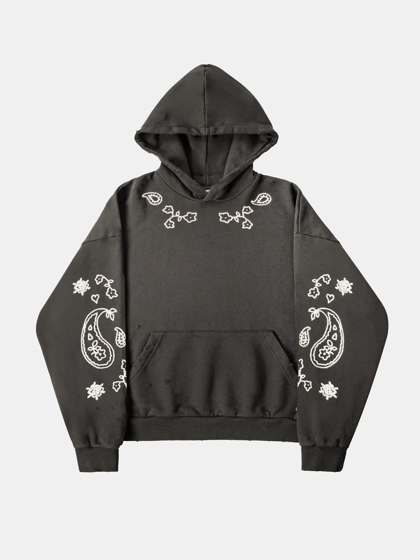 Embroidered Paisley Hoodie